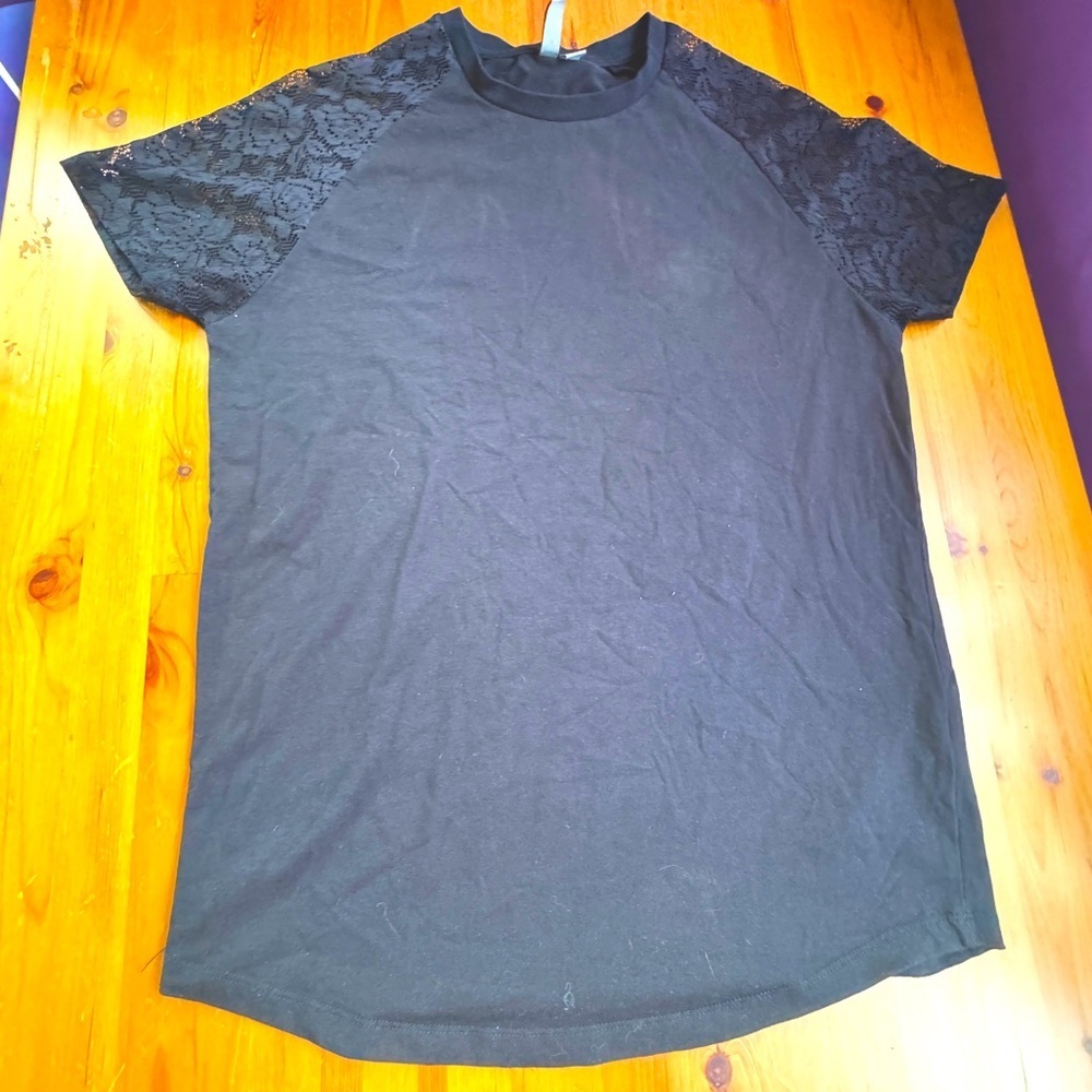 ASOS men’s black lace shirt size large